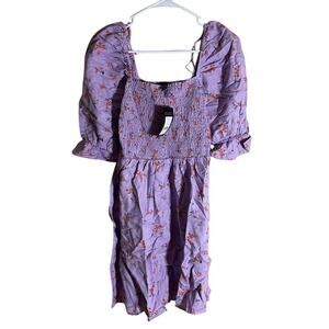 New Look EC Floral Textrued Shirred Dress 2